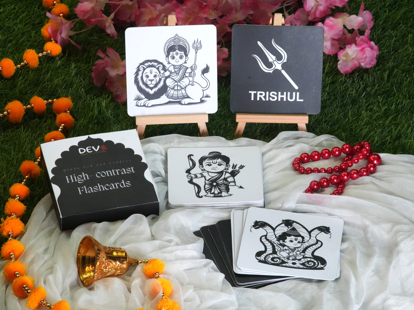 High Contrast God and Goddess Flash Cards, Non Tearable, High Quality, Kids Memory Card Learning, Visual Learning Pack of 20 cards