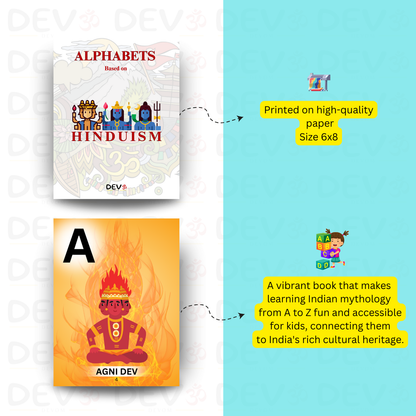 Alphabets based on Hinduism and NavDurga Book Combo for Kids
