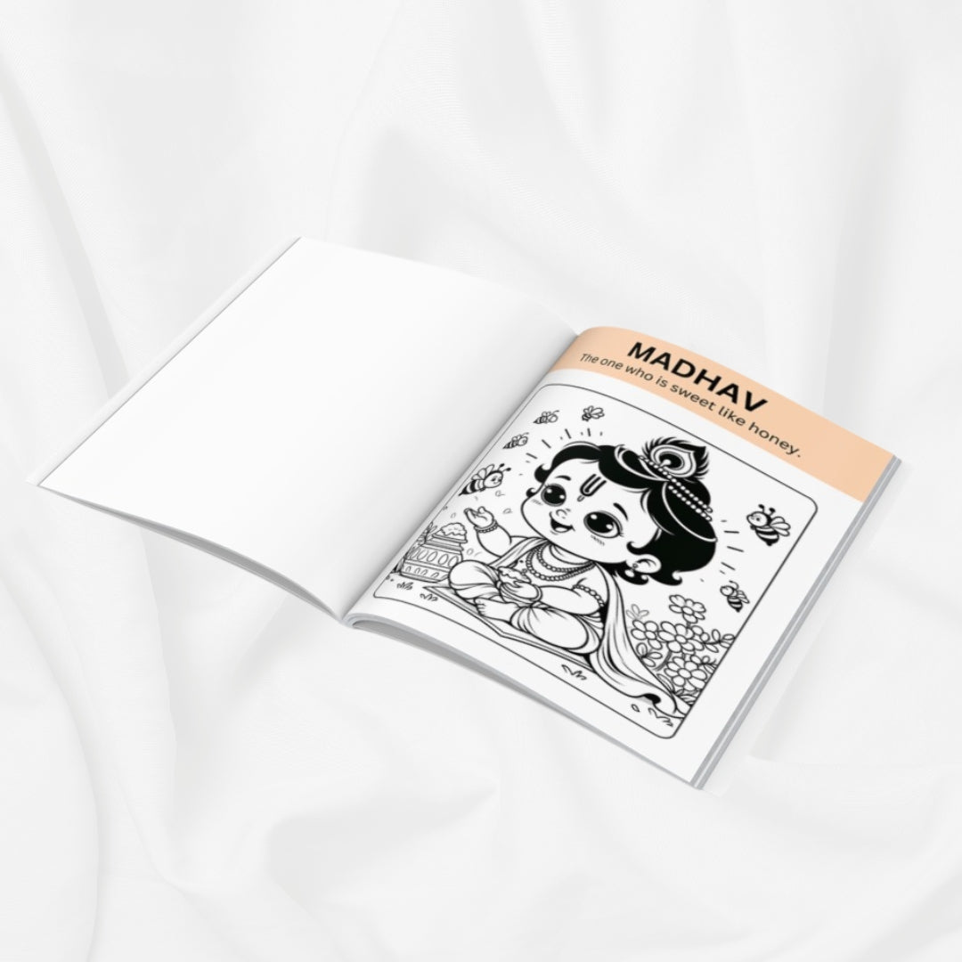 Shri Krishna Colouring Book for Kids - 21 Names of Krishna