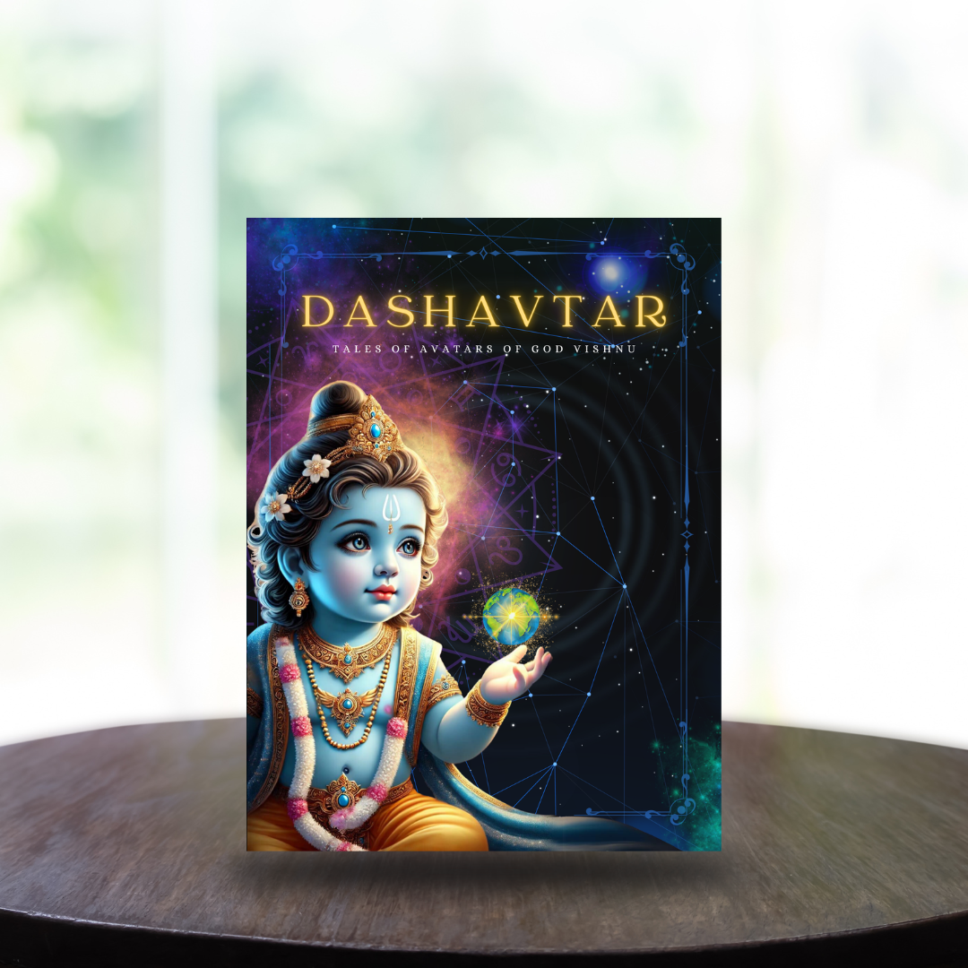 Dashavatar Book and Wooden Dashavatar Peg Dolls Set