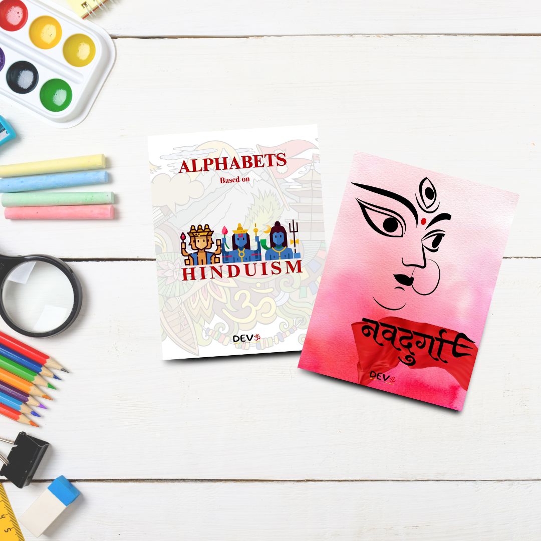 Alphabets based on Hinduism and NavDurga Book Combo for Kids