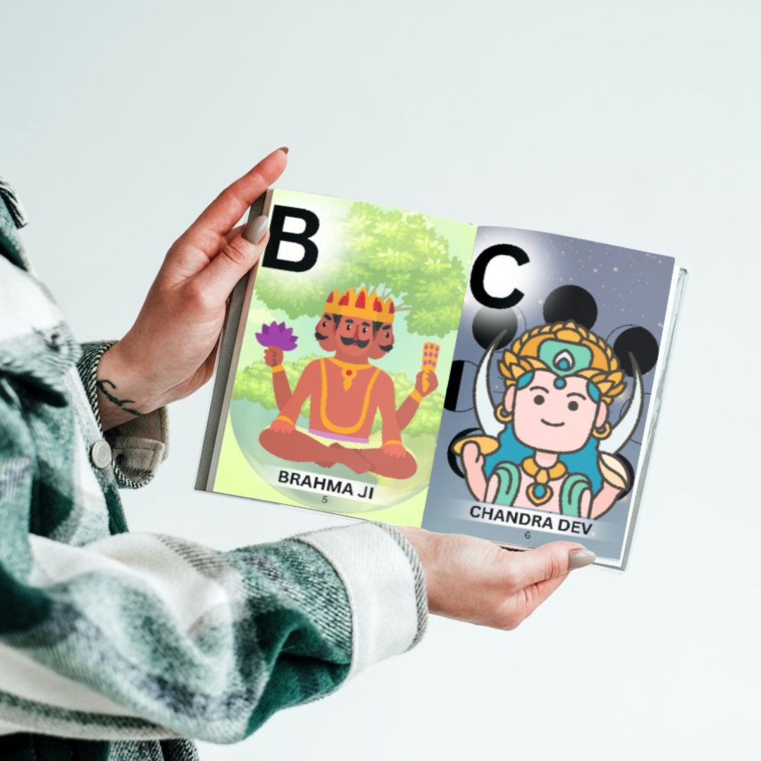 Alphabets based on Hinduism and Ank Alok Book Combo for Kids