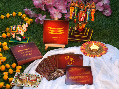 Hinduism Symbol Flash Cards, Non Tearable, High Quality, Kids Memory Card Learning, Pack of 20 cards