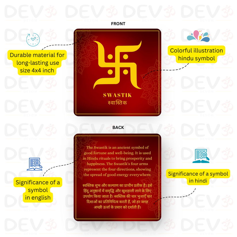 Hinduism Symbol Flash Cards, Non Tearable, High Quality, Kids Memory C ...