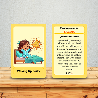 Little Rituals Daily Routine, Non Tearable, High Quality, Kids Memory Card Learning, Pack of 18 cards