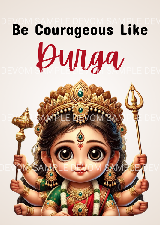 Durga Ji Digital Poster - Wall Art (Printable)