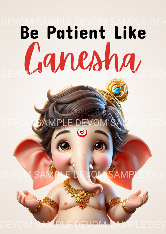 Ganesh Ji Digital Poster - Wall Art (Printable)