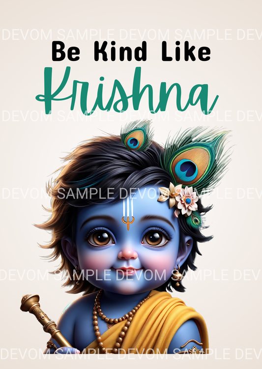 Shri Krishna Digital Poster - Wall Art (Printable)