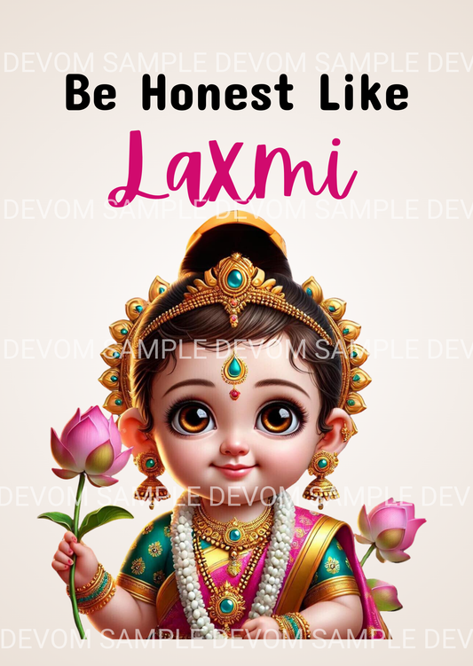 Goddess Laxmi Printable Poster - Wall Art (Printable)